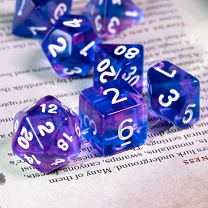 DND Dice Set D&D Polyhedral Dice with Dice Bag (7 Count)