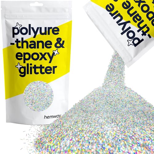 Resin Glitter Silver Holographic Fibre Strands 100g