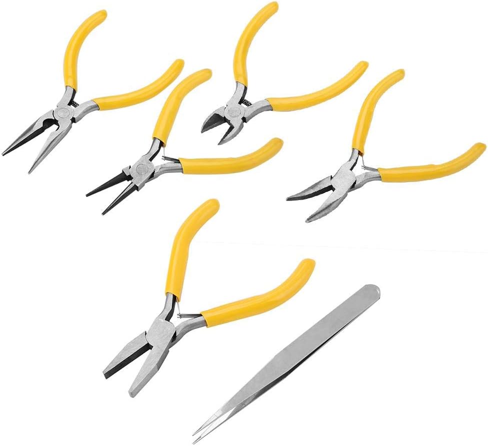 Jewelry Pliers, 5Pcs Professional Jewelry Pliers Tools Kit Includes Round Nose Pliers, Bent Nose Pliers, Needle Nose Pliers, Flat Nose Pliers for Jewelry Beading Repair Making - Crafty Corner
