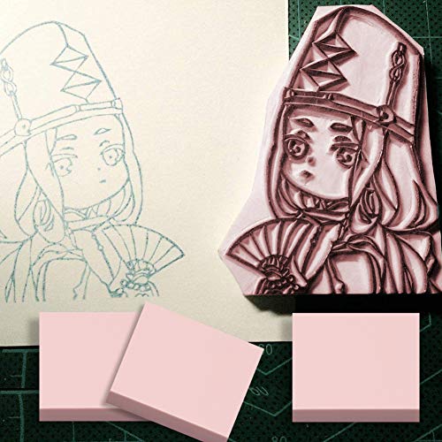 8 Pcs 2"x2" Pink Rubber Carving Blocks for Stamp Soft Rubber Crafts (8 Count)