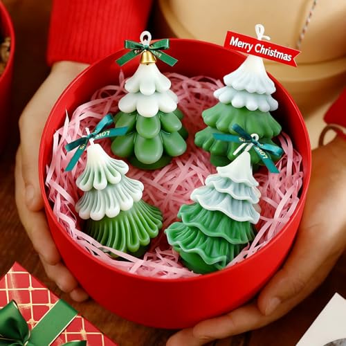 Christmas Tree Candle Molds (4 Count)