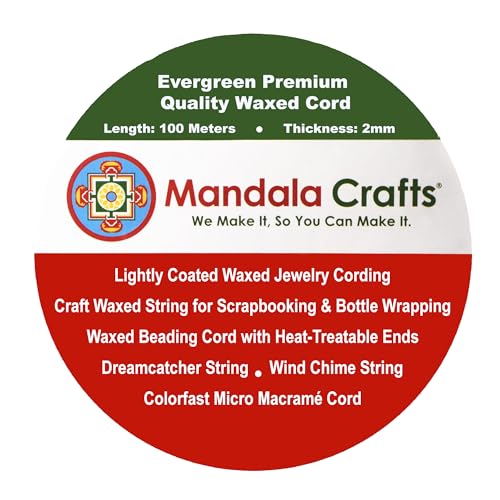 2mm Evergreen Waxed Cord (327 Foot)