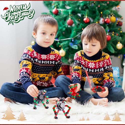 Christmas Fidget Toys Transformable Fidget Spinners for Kids and Adults (4 Count)