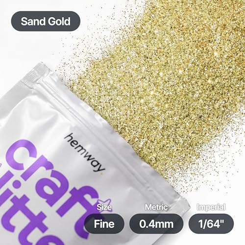 Craft Glitter Sand Gold 100g Fine Glitter (3.5 Ounce)