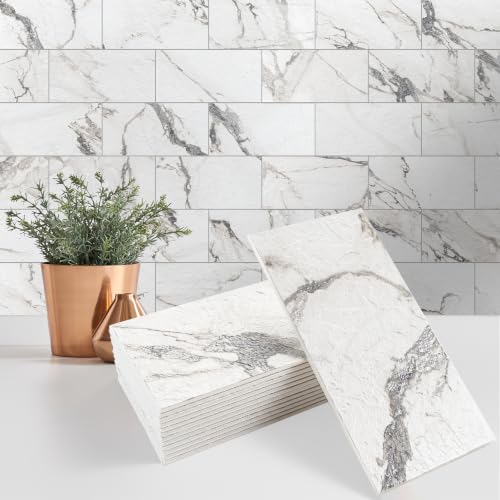 100 Pieces Peel and Stick Backsplash for Kitchen (12.5 Sq Ft)