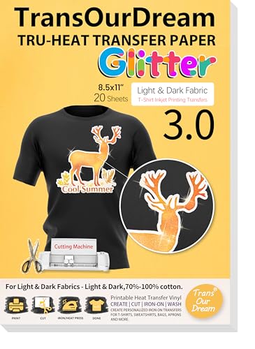 Glitter 3.0 Heat Transfer Paper for Inkjet Printer