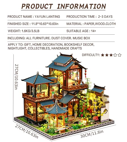 DIY Miniature House Kit for Adults