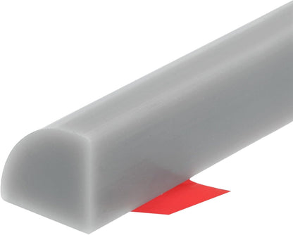 uxcell Flexible Molding Trim, 79 Inch Flexible Quarter Round Molding Silicone Peel and Stick Trim Self Adhesive Shower Water Barrier for Corner Decor Bathroom Kitchen, Grey