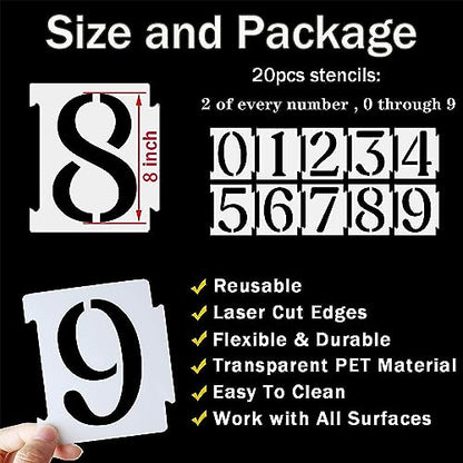 8 Inch Curb Stencil Kit 0 (20 Count)