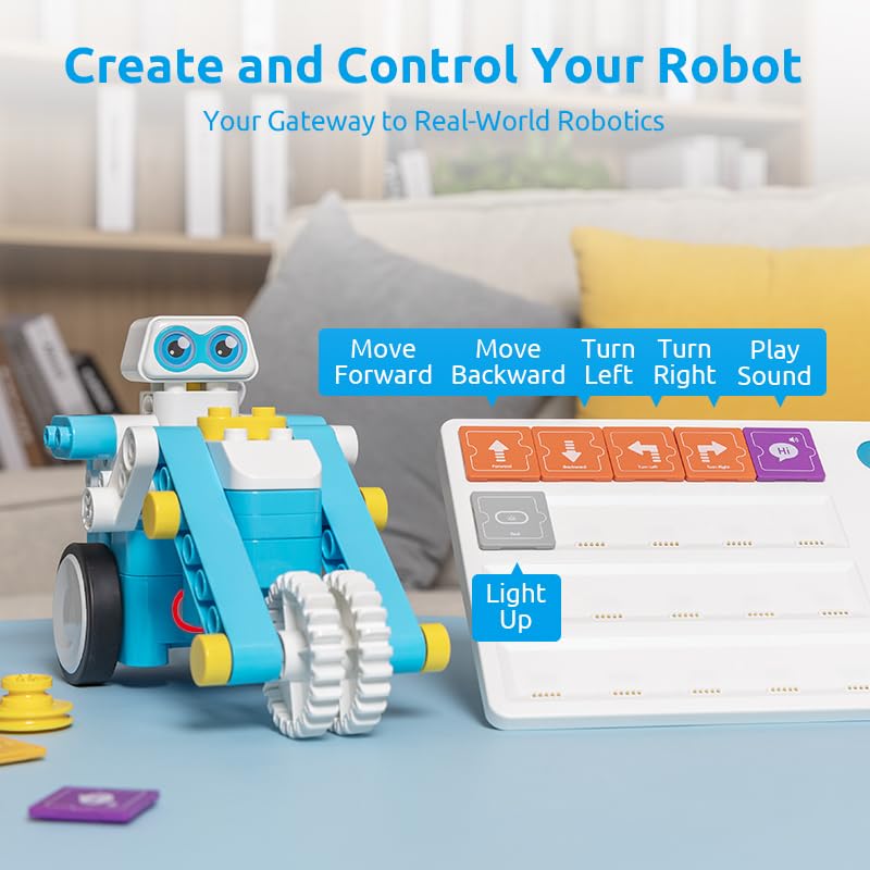C3 Pro 12-in-1 Remote Control & Coding Robot Kit for Kids 4+, Advanced Smart Panel & Cards Programming, Educational STEM Toy, Block Building Set with Controller & Motor for Kids 4-6, 5-7