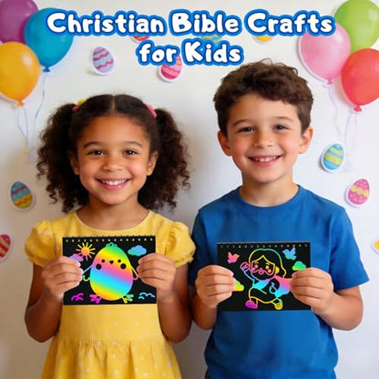 24 Pack Rainbow Scratch Notebook Art Party Favors for Kids
