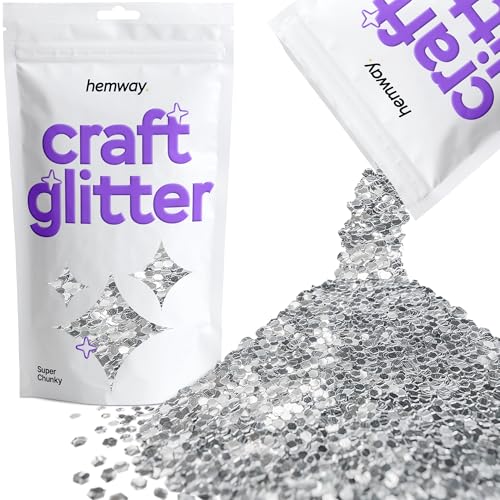 Craft Glitter Silver 100g Super Chunky Glitter (3.5 Ounce)