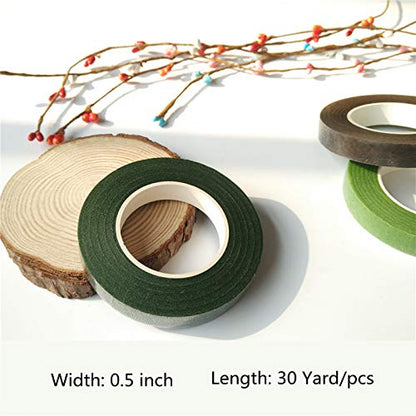 4 Rolls 1 2 Inch Floral Tapes Florist Wraps for Bouquet Stem and Flowers Making Craft Projects (360 Foot)