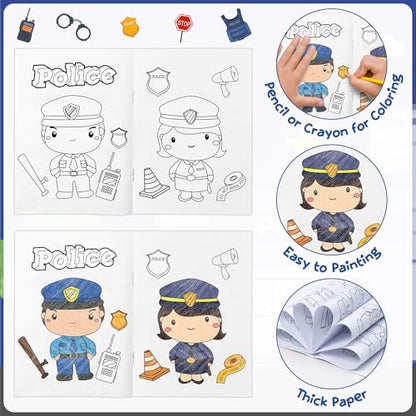 Police Coloring Books for Kids (24 Count)