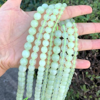 45pcs Adabele Natural New Jade Serpentine Gemstone 8mm Round Beads (44 Count)