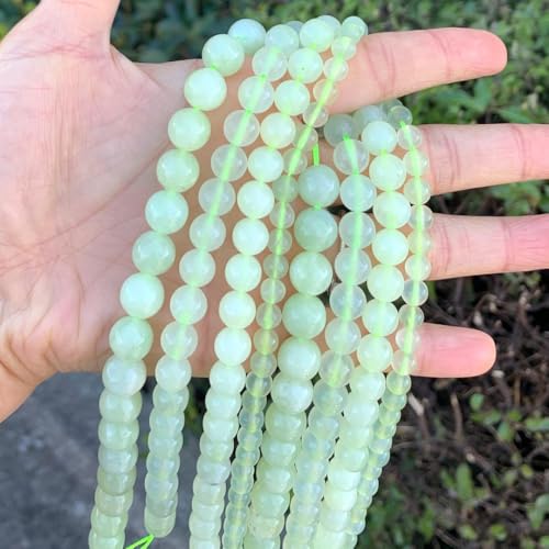 70pcs Adabele Natural New Jade Serpentine Gemstone 10mm Round Beads (68 Count)