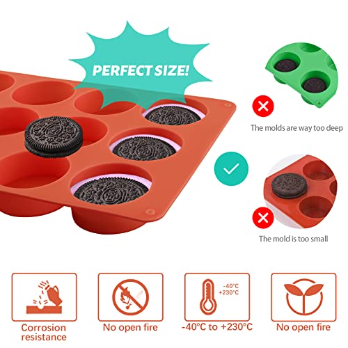 2 Pack Round Chocolate Cookie Molds