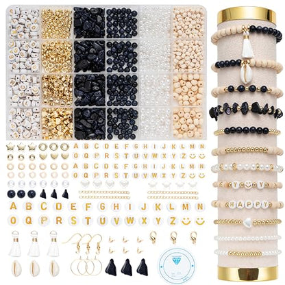 Jewelry Making Supplies Kit Natural Stone Beads for Irregular Natural Stone with for DIY Craft Bracelet Necklace Earrings for Adults