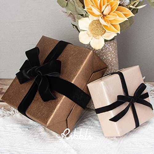 Polyester Black Velvet Ribbon (30 Foot)