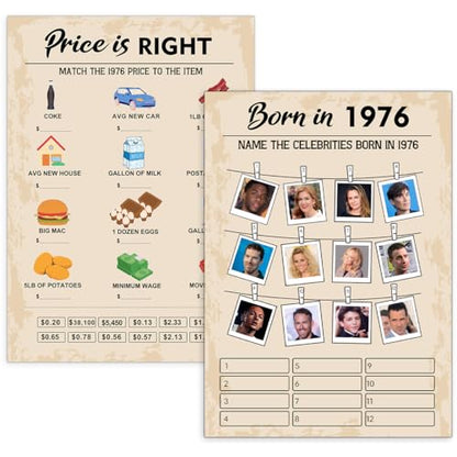 50th Birthday Party Games (2 Count)