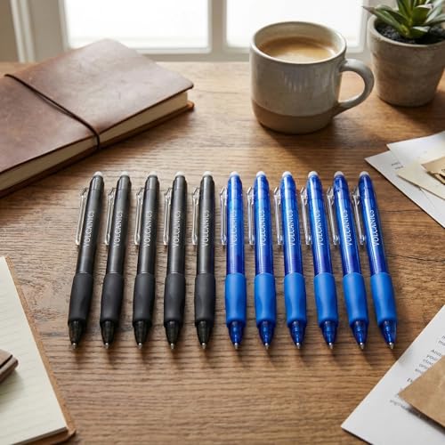 Retractable Clicker Erasable Gel Pens (12 Count)