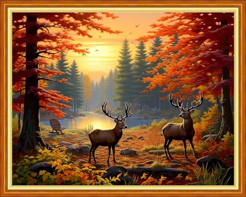 Stamped Cross Stitch Kits Full Range of Embroidery Needlework Starter Kits for Beginners Adults 11CT Embroidery Patterns Art Crafts DIY Needlepoint Kits