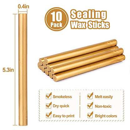 Glue Gun Sealing Wax Sticks for Wax Seal Stamp (10 Count)