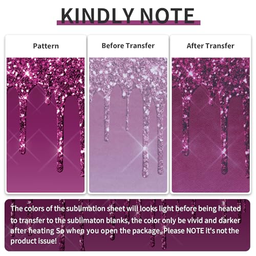 Glitter Transfer Sheets for Sublimation Blanks Mug Tumbler T