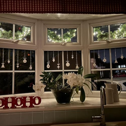 Christmas Window Stencils for Glass Christmas Village Stencil (9 Count)