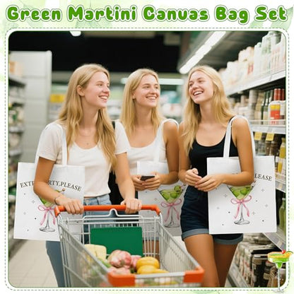 Green Martini Canvas Bags