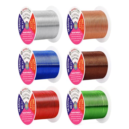 16 GA Green Brown Red Assorted Anodized Aluminum Craft Wire