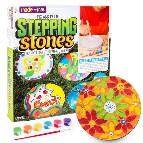 Mix & Mold Your Own & Make 4 DIY Personalized Stepping Stones