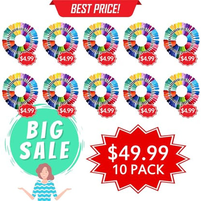 Friendship Bracelet String 500 Skeins Rainbow Color Embroidery Floss Cross Stitch Embroidery Thread Cotton Floss Bracelet Yarn (13125 Foot)