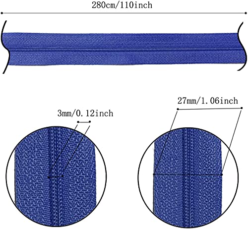 Zipper Tape 3 mm Nylon Endless Zipper Set with Slider