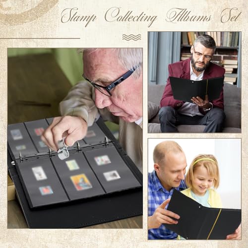 Stamp Collecting Album Binder Kit for Collectors (20 Count)