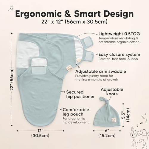 3pk Organic Swaddles for Newborns Girls