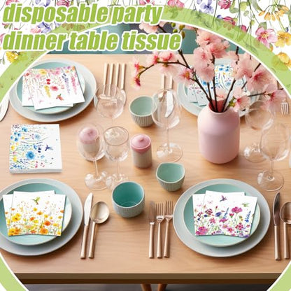 200 Pieces Summer Flower Cocktail Napkins 2 (200 Count)