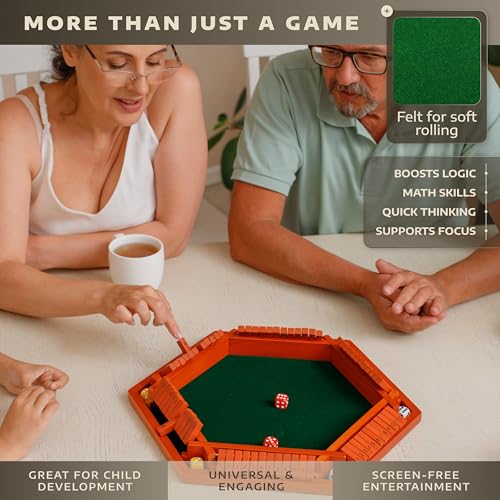 Shut The Box Game Wooden Board for 1