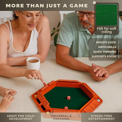 Shut The Box Game Wooden Board for 1