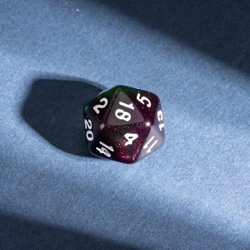 7 Die DND Dice Set Polyhedral Dice Set with a Leather Dice Bag (7 Count)