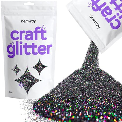 Craft Glitter Black Holographic 100g Fine Glitter (3.5 Ounce)