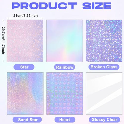 60 Sheets Holographic Laminate Sheets (60 Count)