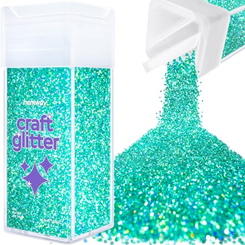 Craft Glitter Shaker Turquoise Blue Holographic 110g Fine (4.6 Ounce)