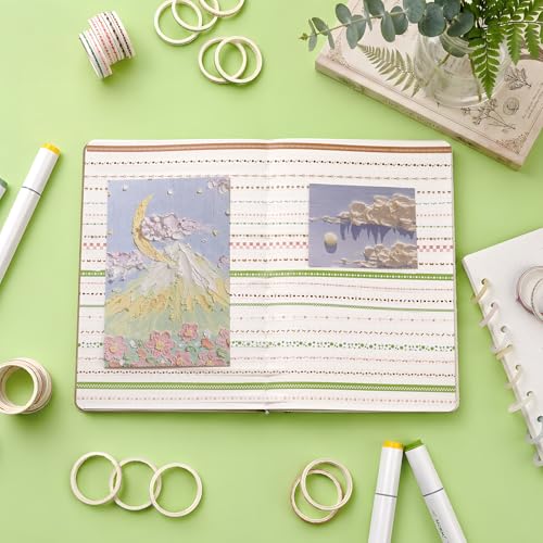 30 Rolls Pastel Floral Washi Tape Set (30 Count)