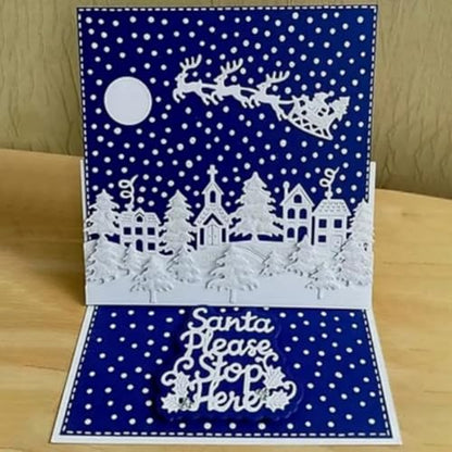 Metal Cutting Dies DIY Merry Christams Embossing Stencil Template Scrapbooking Card Making Mold Photo Album Arts Crafts Tools