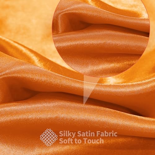 Orange Satin Fabric