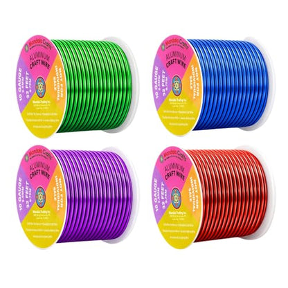 10 Gauge Rainbow Anodized Aluminum Craft Wire (128 Foot)