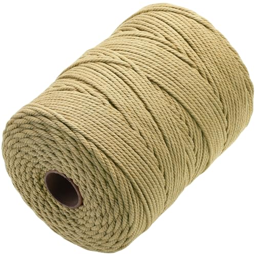 Macrame Cord 4mm x 328yards Natural Cotton Cord for Macrame Crafts