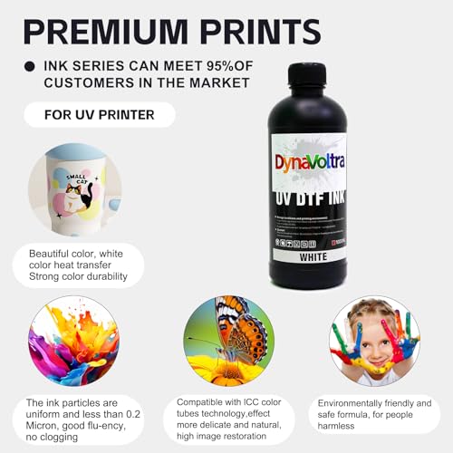 1000ML White UV DTF Ink for UV DTF Printer (33.814 Fl Oz)