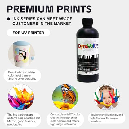 1000ML White UV DTF Ink for UV DTF Printer (33.814 Fl Oz)